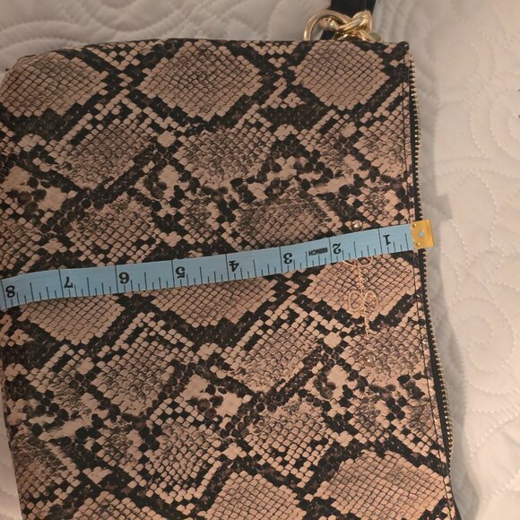 Jessica Simpson Snake Print Crossbody Bag Gold Chain Strap Excellent Condition - Picture 14 of 14